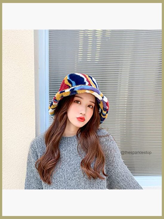 Faux Fur Bucket Hat Winter Warm Plush Fisherman Sherpa Adjustable main image 4
